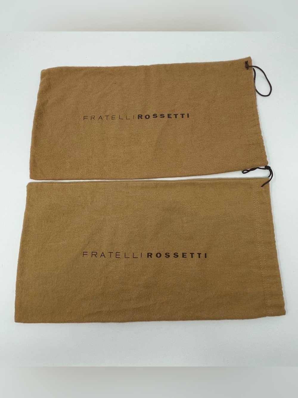 FRATELLI  ROSSETTI Brown Dust Bag Covers w/ Draw Strings Set of 2